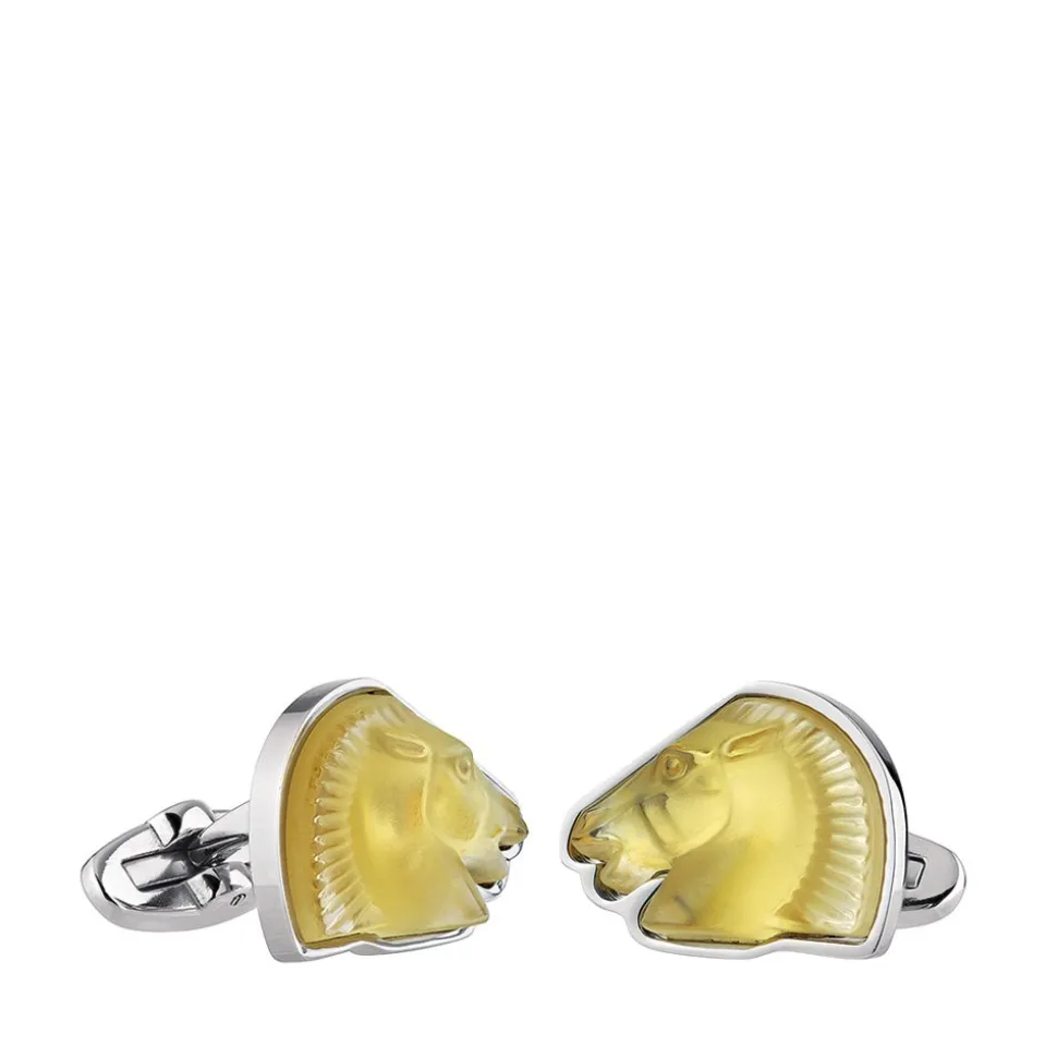 Boutons manchettes cheval lalique