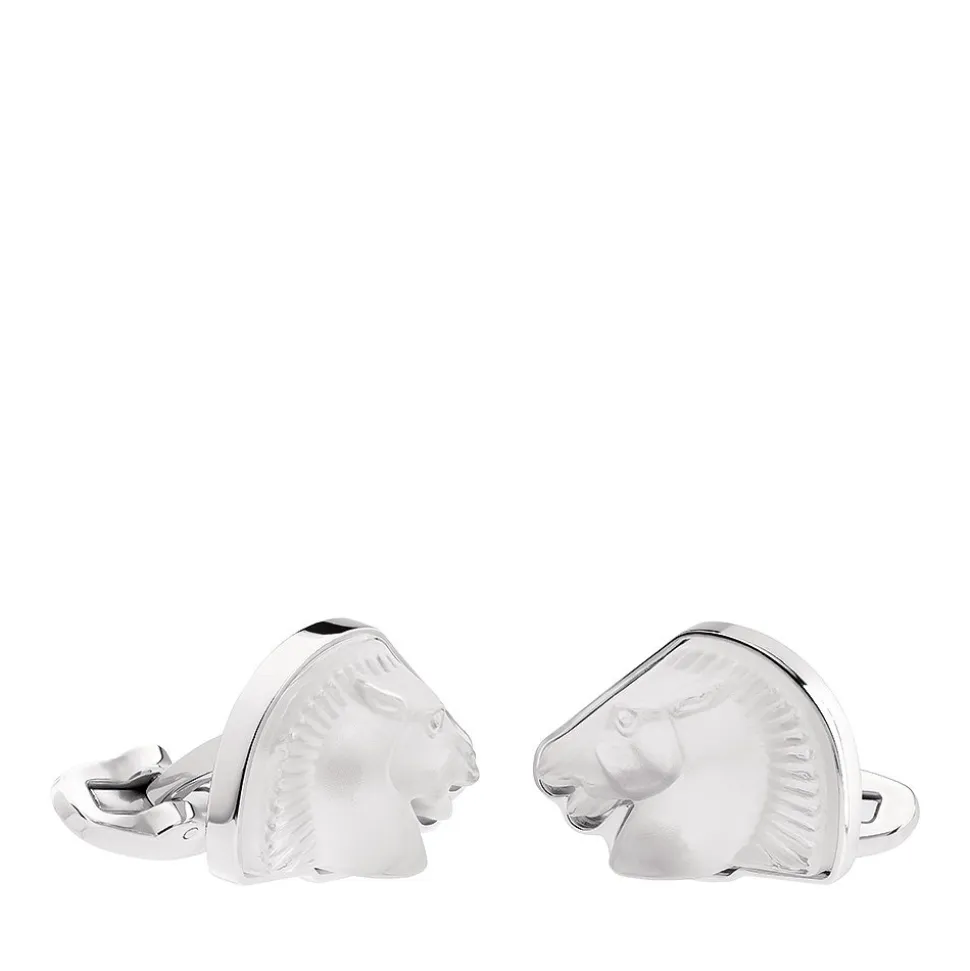 Boutons manchettes cheval lalique