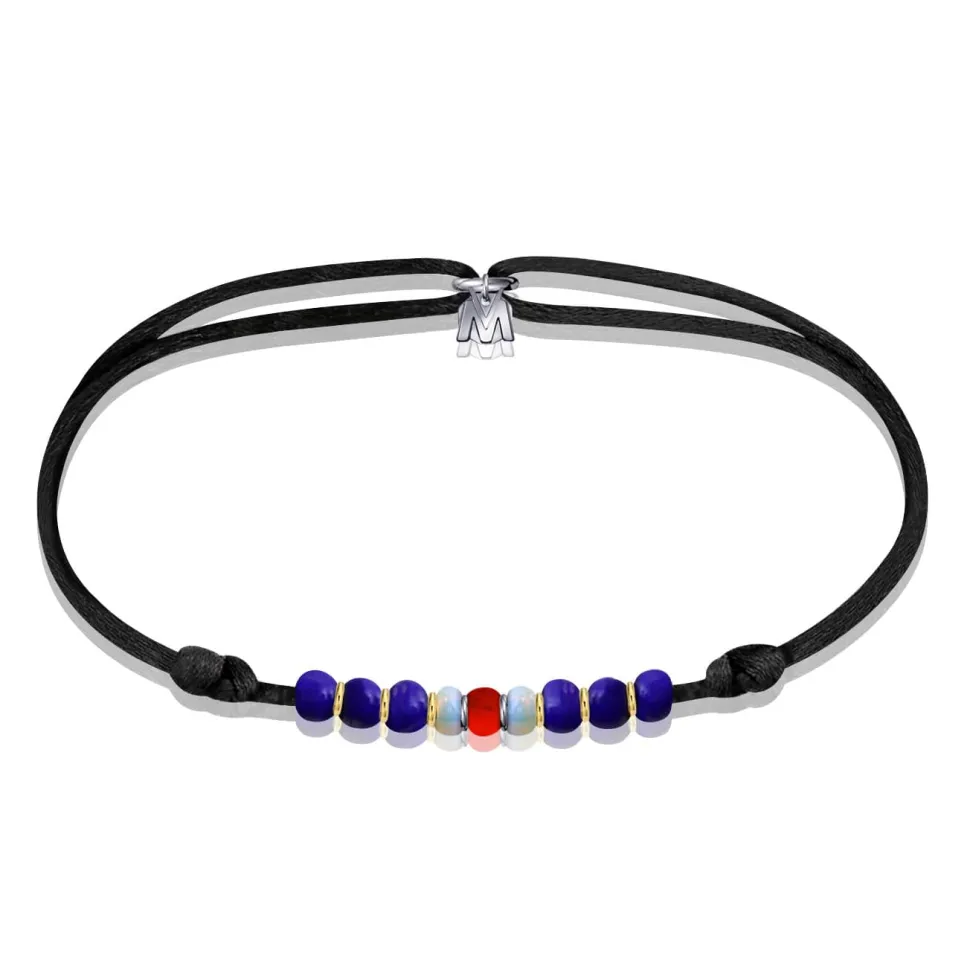 Bracelet bleu roi Murano Michaël Vessière