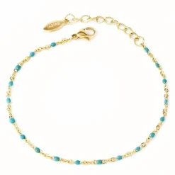 Bracelet bohème perles turquoises