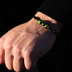 Bracelet de perles vert prairie Michaël Vessière