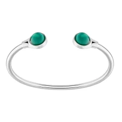 Bracelet fexible cabochon vert lalique