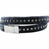 Bracelet flexible tissu cristaux