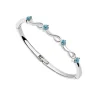 Bracelet rigide étoile cristal turquoise