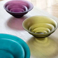 Centre de table bleu sand daum par christian ghion