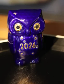 Chouette bleu nuit 2026 Émaux de Longwy 500 ex