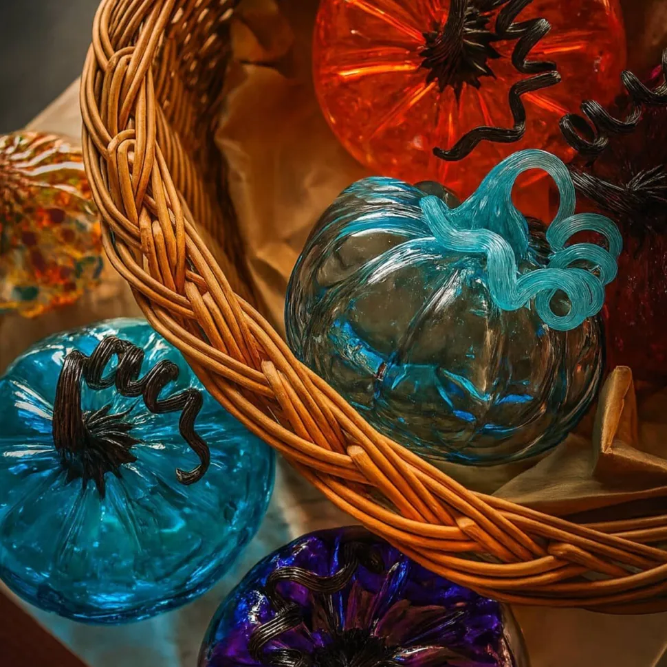 Citrouille décorative cristal de Lorraine orange