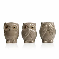 Coffret 3 Chouettes IWA KIKA MI Émaux de Longwy