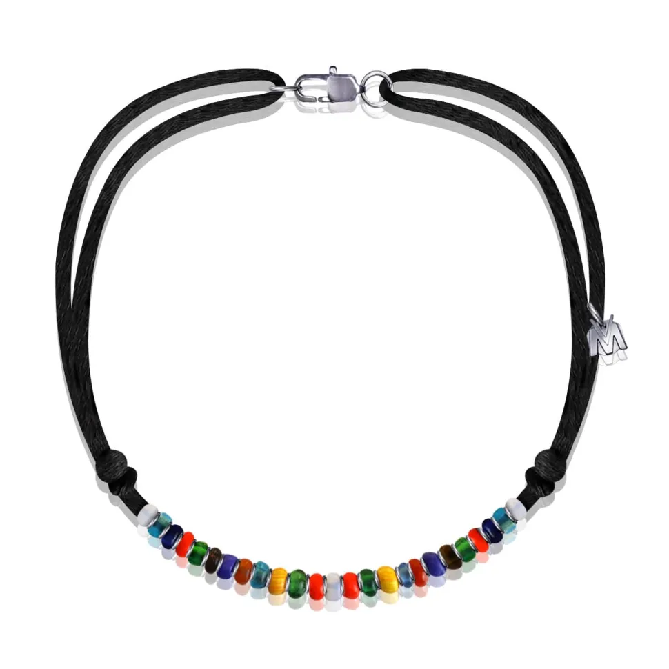 Collier Arlequin verre de Murano Michaël Vessière