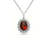 Collier médaillon royal cristal rouge rubis