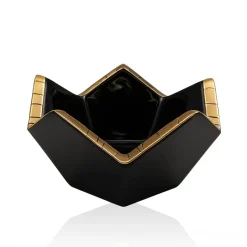 Coupelle Culbuto noir & or Émaux de Longwy