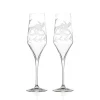 Duo flutes colombes mariage champagne