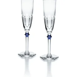 Eve harcourt flûte bouton bleu x2 baccarat
