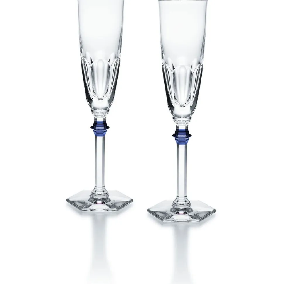 Eve harcourt flûte bouton bleu x2 baccarat