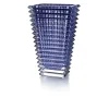 Eye vase rectangulaire bleu baccarat