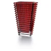 Eye vase rectangulaire rouge baccarat