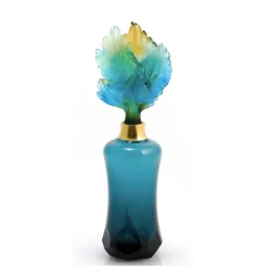 Flacon à parfum prestige fleur de paon daum