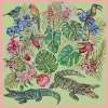 Foulard Lalique By Ginny Litscher Dessin Jungle Vert Clair