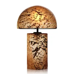 Lampe à poser volcania ambre en verre
