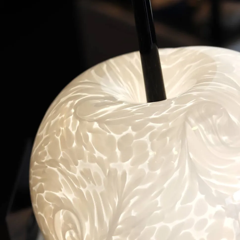 Lampe cerise blanc cristal de Lorraine