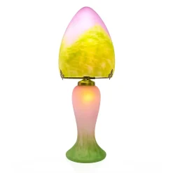 Lampe champignon pâte de verre 012 vert rose
