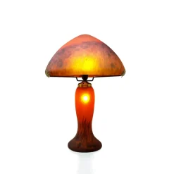 Lampe champignon pâte de verre rouge 7030