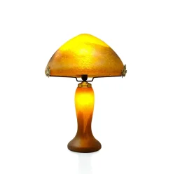Lampe champignon pâte de verre orange 7030