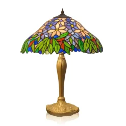 Lampe en verre vitrail N°10