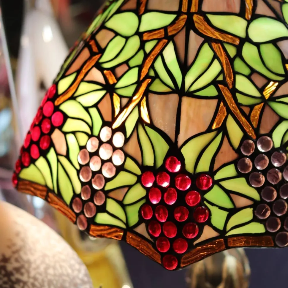 Lampe en verre vitrail n°1