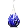 Lampe flamme cristal bleu Cristal de Lorraine