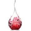Lampe flamme cristal Framboise et noir Cristal de Lorraine