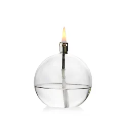 Lampe huile sphère verre gm