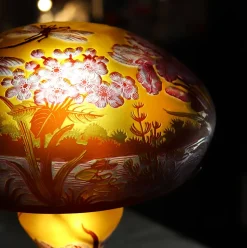 Lampe pâte de verre art nouveau – b