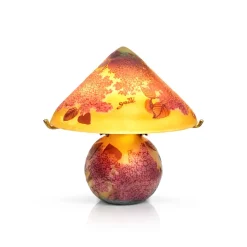 Lampe pâte de verre conique tip gallé N°22