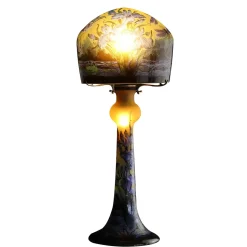 Lampe pâte de verre Tip Gallé