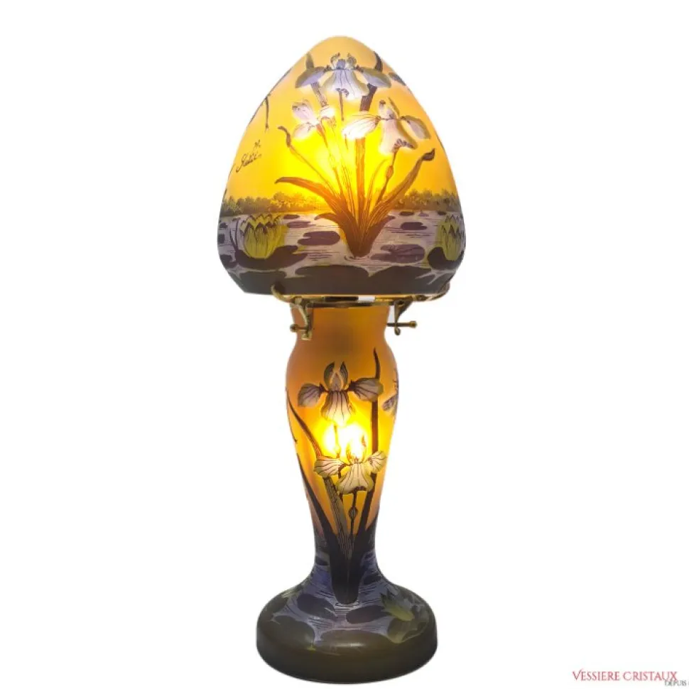 Lampe pâte de verre Tip Gallé