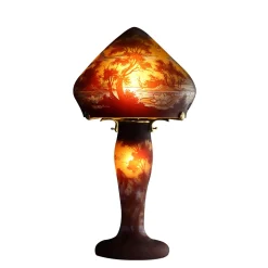 Lampe pâte de verre Tip Gallé