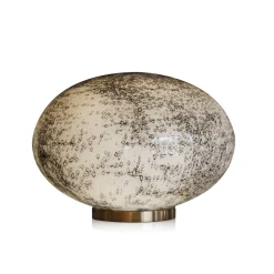 Lampe spendor en verre incolore et or