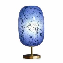 Lampe symphonie en verre bleu