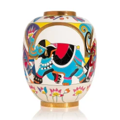 Neo PM vase Pendjab Émaux de Longwy
