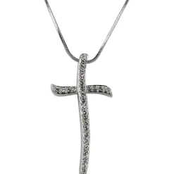 Pendentif croix gm cristal