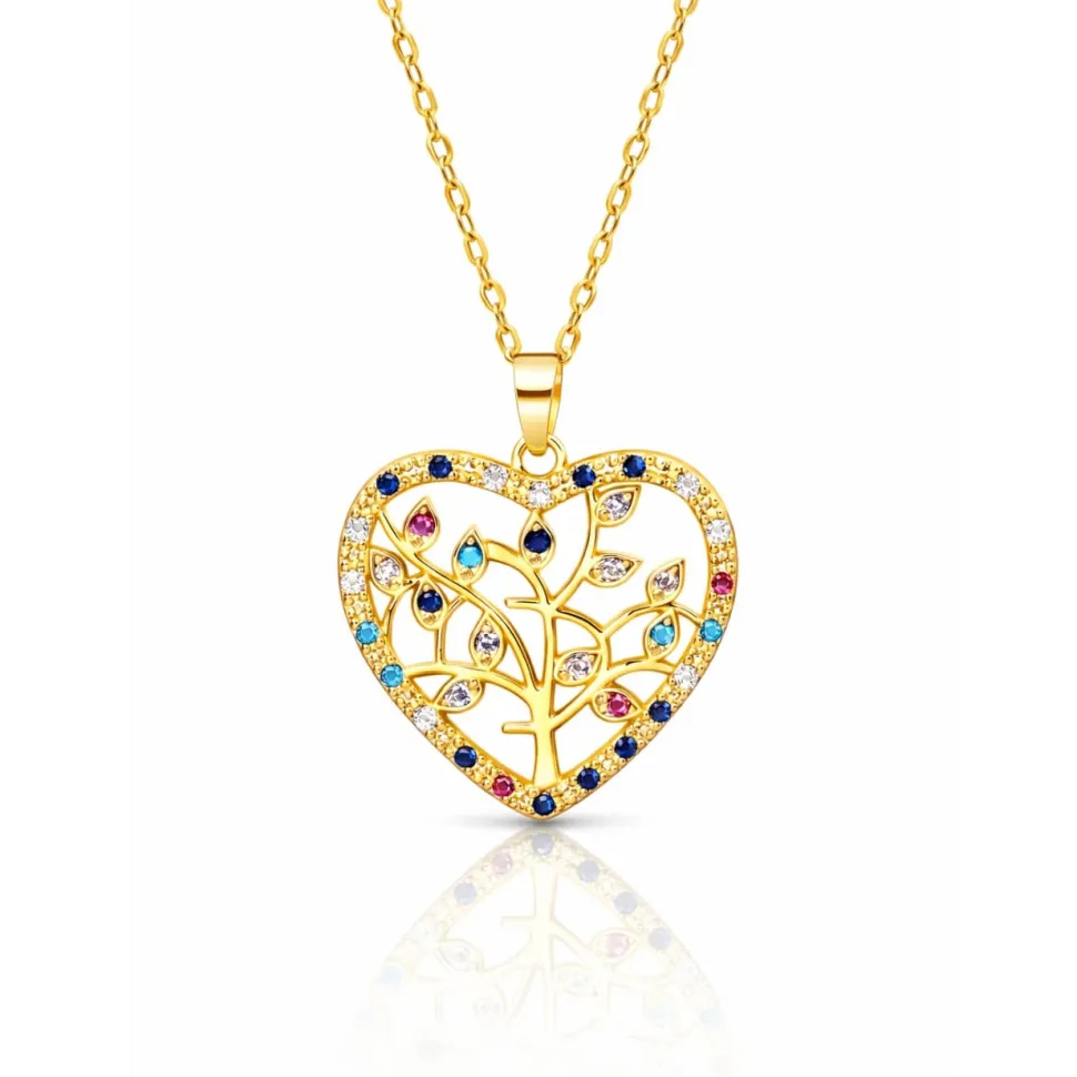 Pendentif cœur arbre de vie