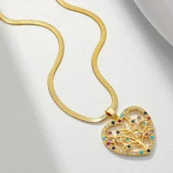 Pendentif cœur arbre de vie