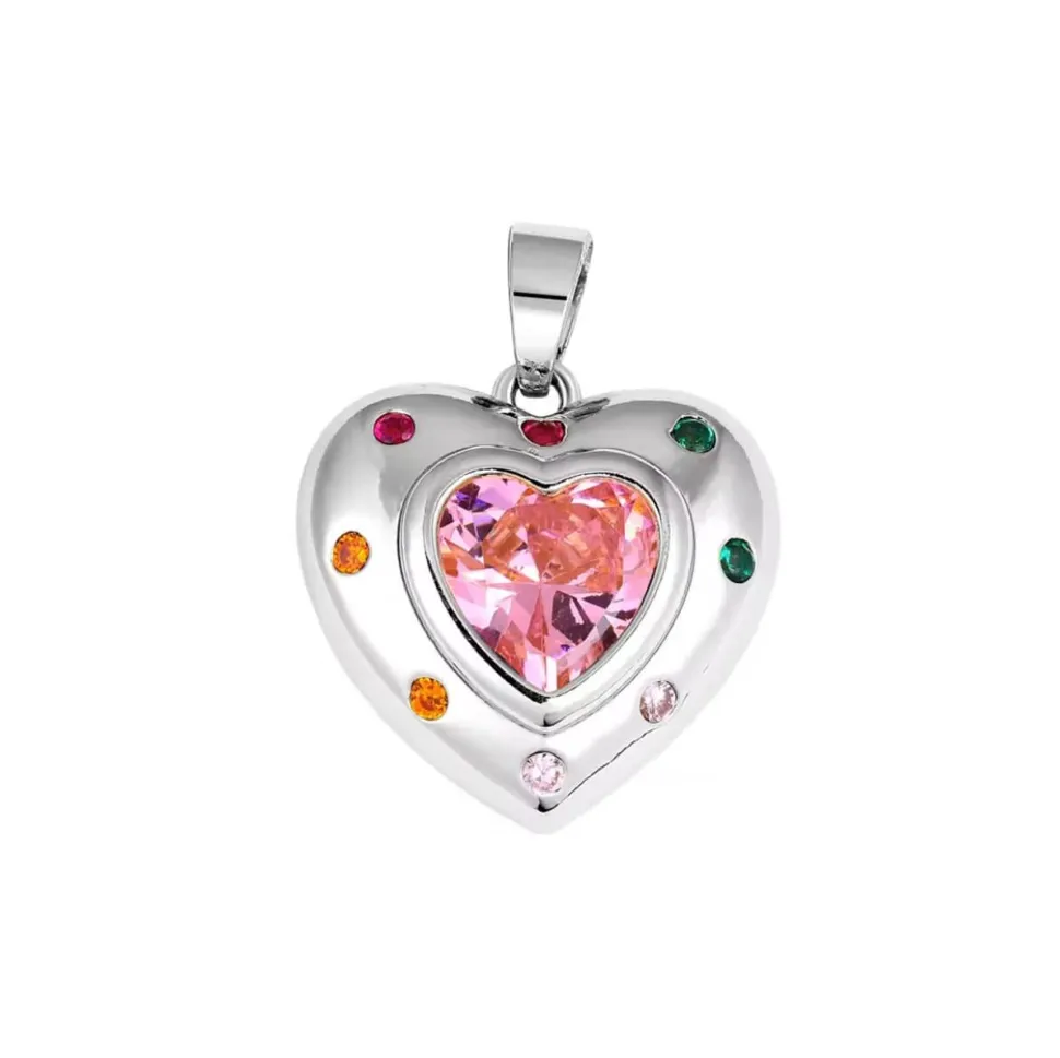 Pendentif cœur princesse cristal