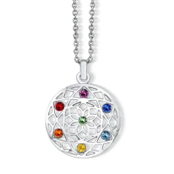 Pendentif fleur chakra cristaux swarovski®