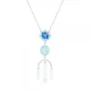 Pendentif long bleu charmante