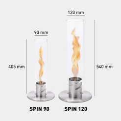 Photophore feu de table spin 1200 intérieur et extérieur