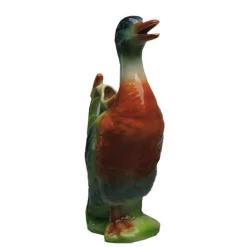 Pichet canard faience barbotine