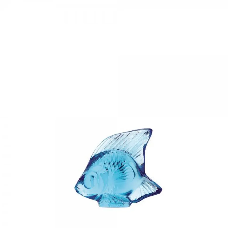 Poisson bleu clair lalique