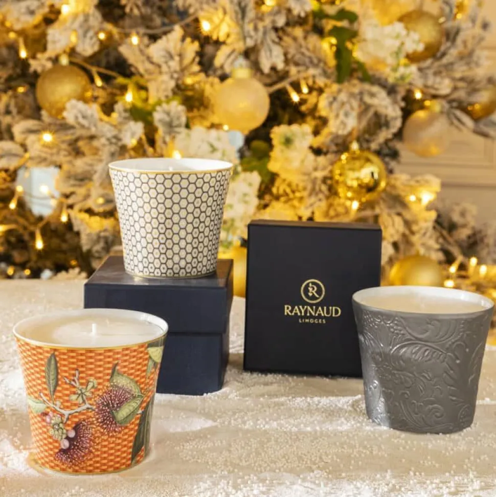 Pot à bougie porcelaine 8 cm Rhododendron Trésor Raynaud